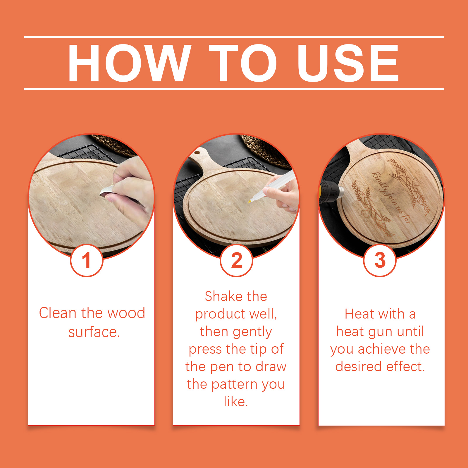 Jakehoe Burning Pyrograph Pen Wood Burning Effect Burning Pyrograph Pen Art Marker Pyrograph Pen Burning Pen - Image 6