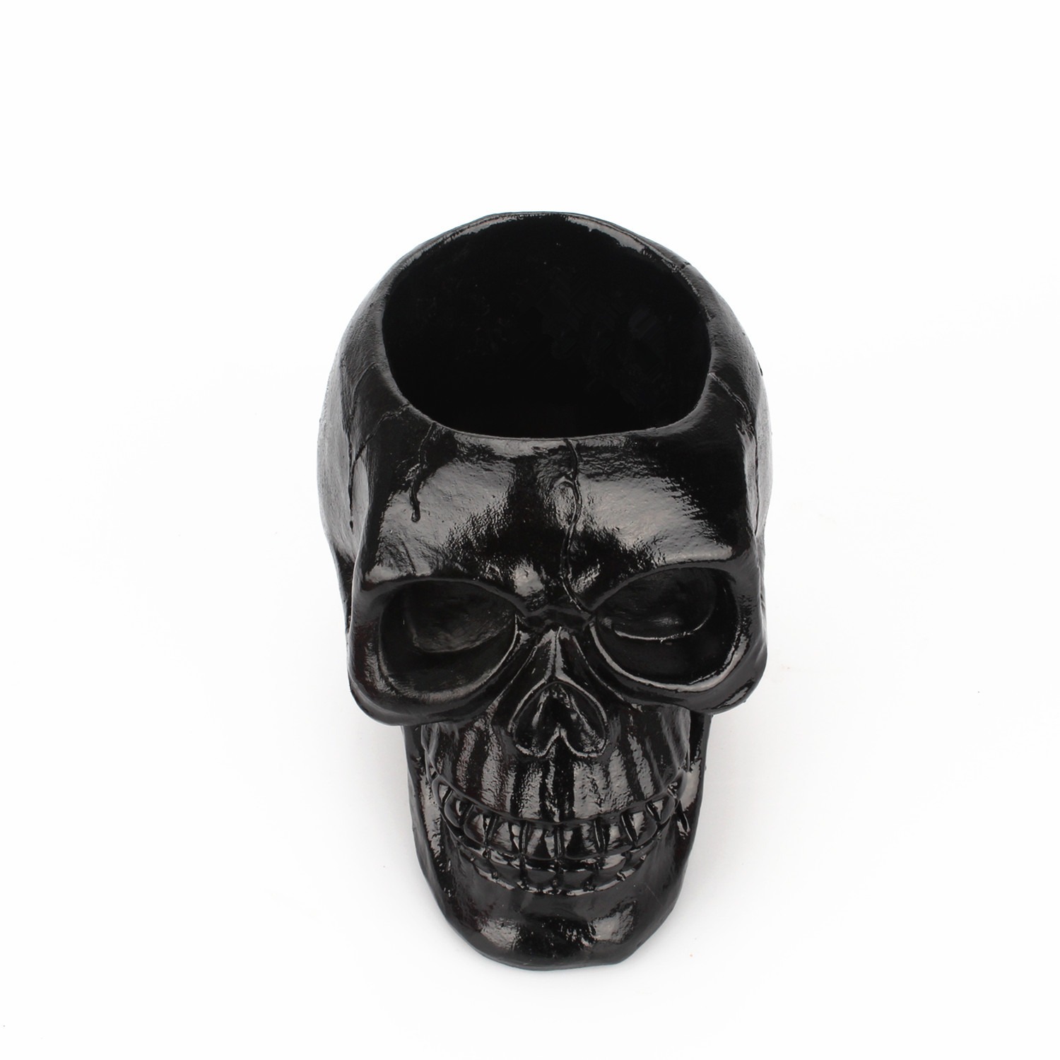 Black Skull Storage Pen Holder for Human Skull Makeup Pen - Image 6