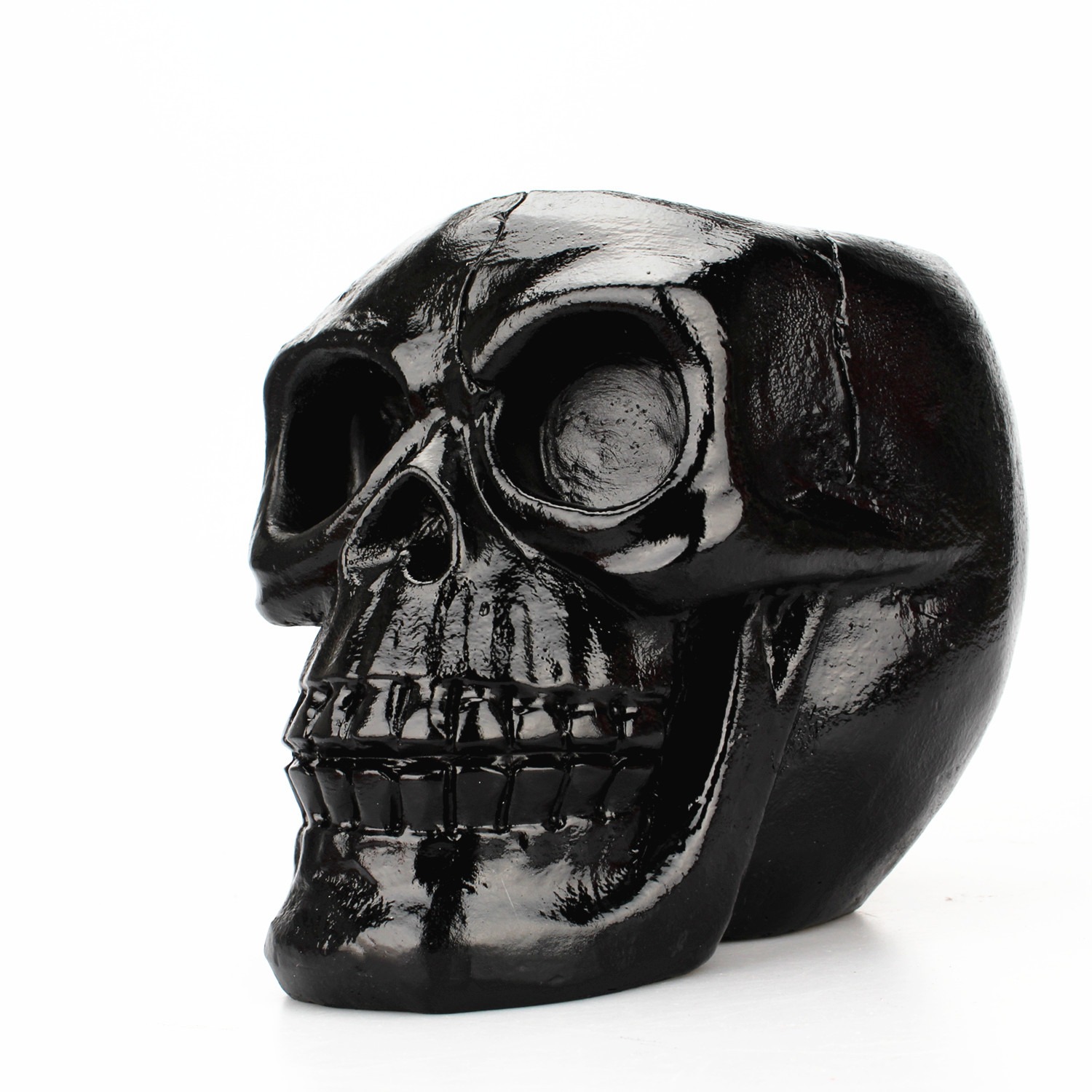 Black Skull Storage Pen Holder for Human Skull Makeup Pen - Image 4