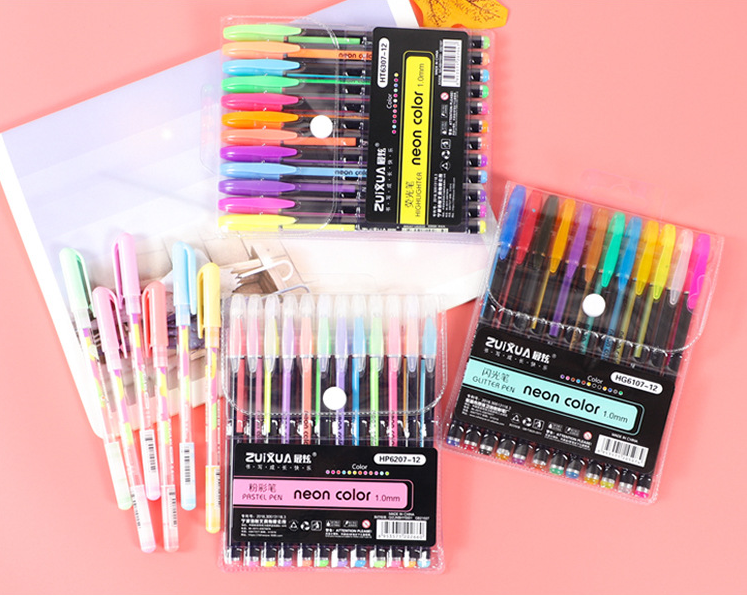 Creative 12 color pastel pen glitter pen color marker pen children graffiti pen - Image 5